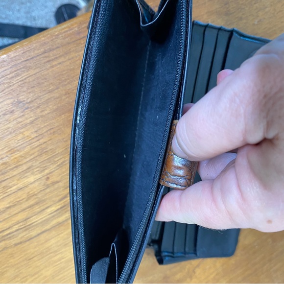 BRAHMIN Vintage Black/Brown Wallet - Picture 5 of 11